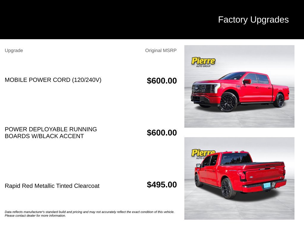 Certified 2025 Ford F150 Lightning Platinum AWD/4WD image 13