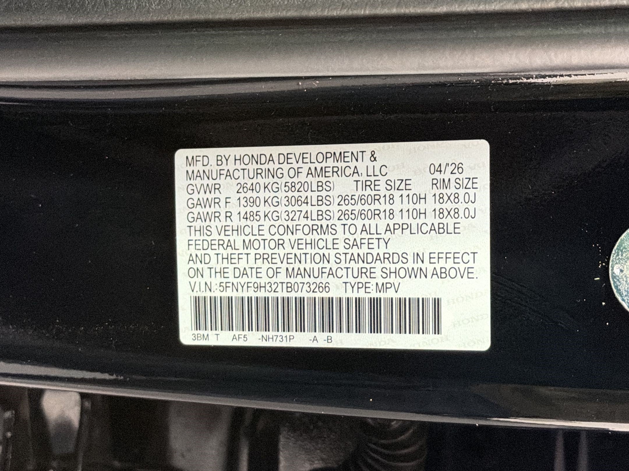 New 2026 Honda Passport RTL image 20