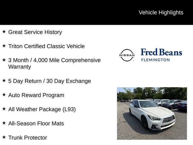 Used 2019 INFINITI Q50 Red Sport 400 w/ Sensory Package AWD/4WD image 5