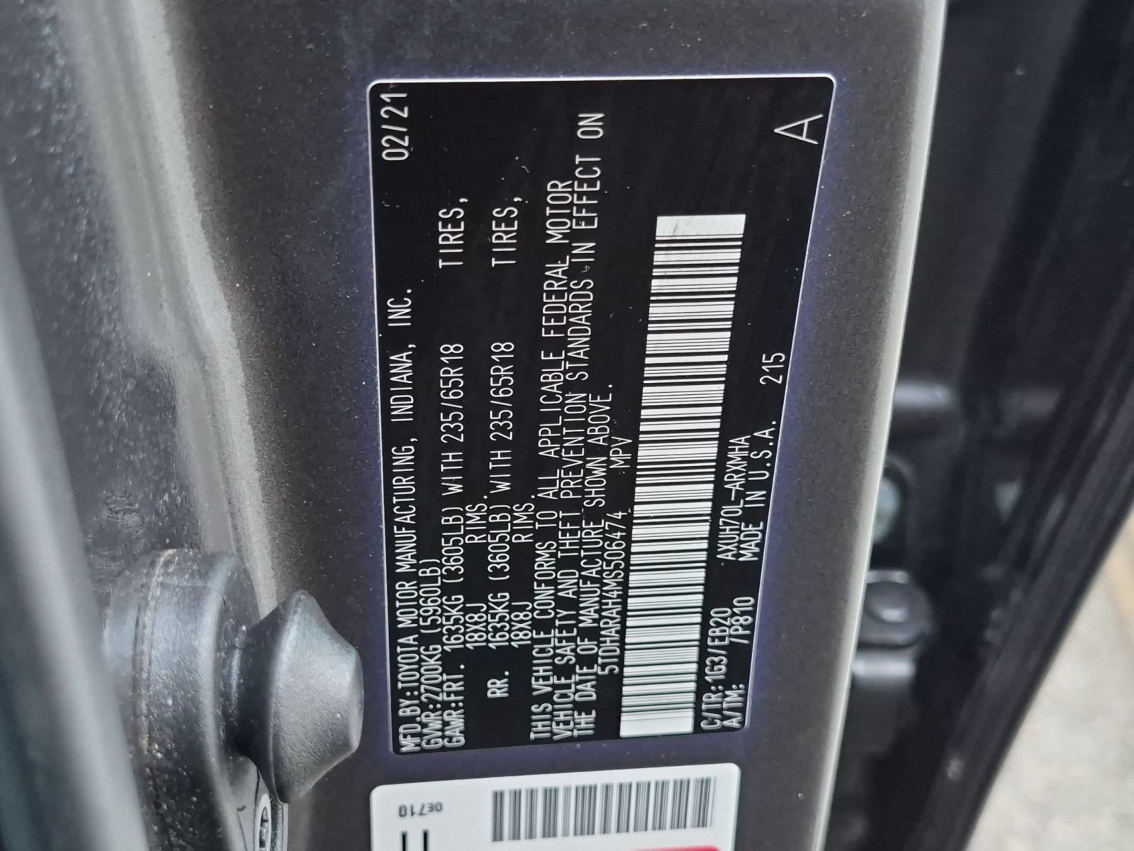 Used 2021 Toyota Highlander XLE FWD image 30