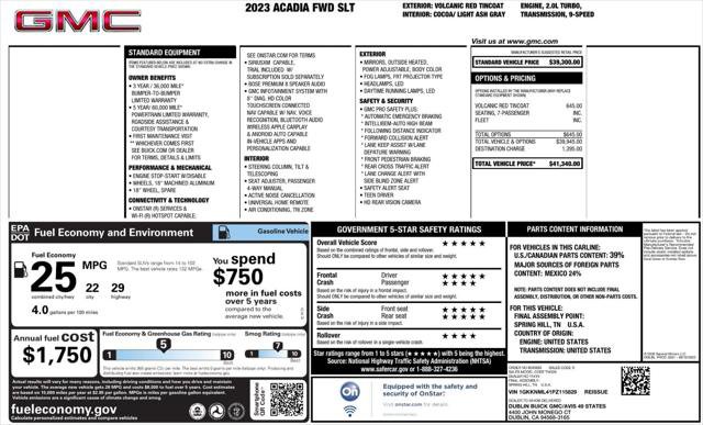Used 2023 GMC Acadia SLT image 4