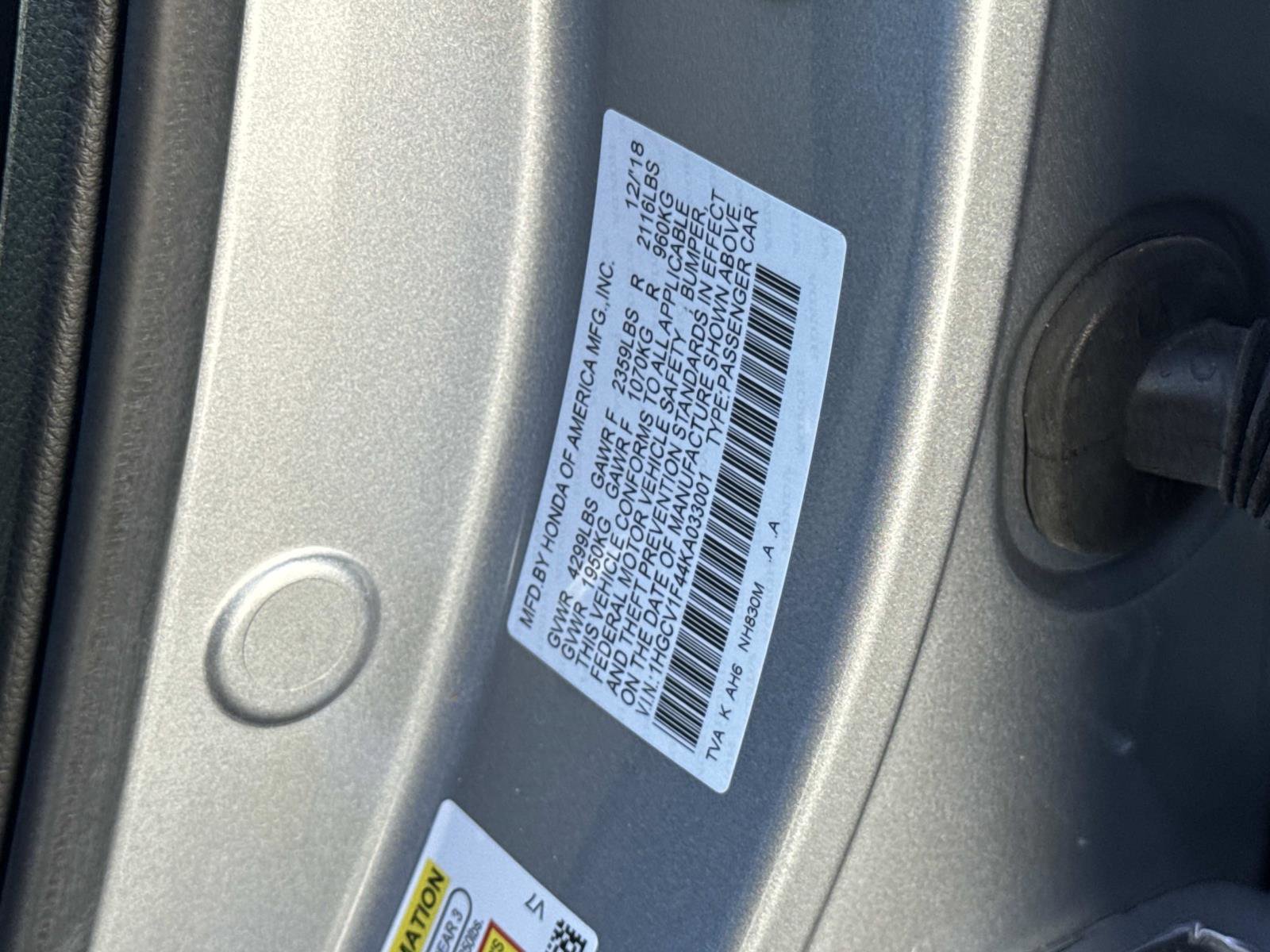 Used 2019 Honda Accord EX image 31