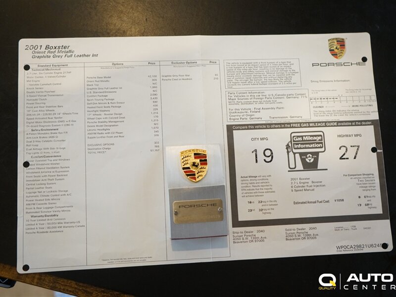 Used 2001 Porsche Boxster RWD image 2