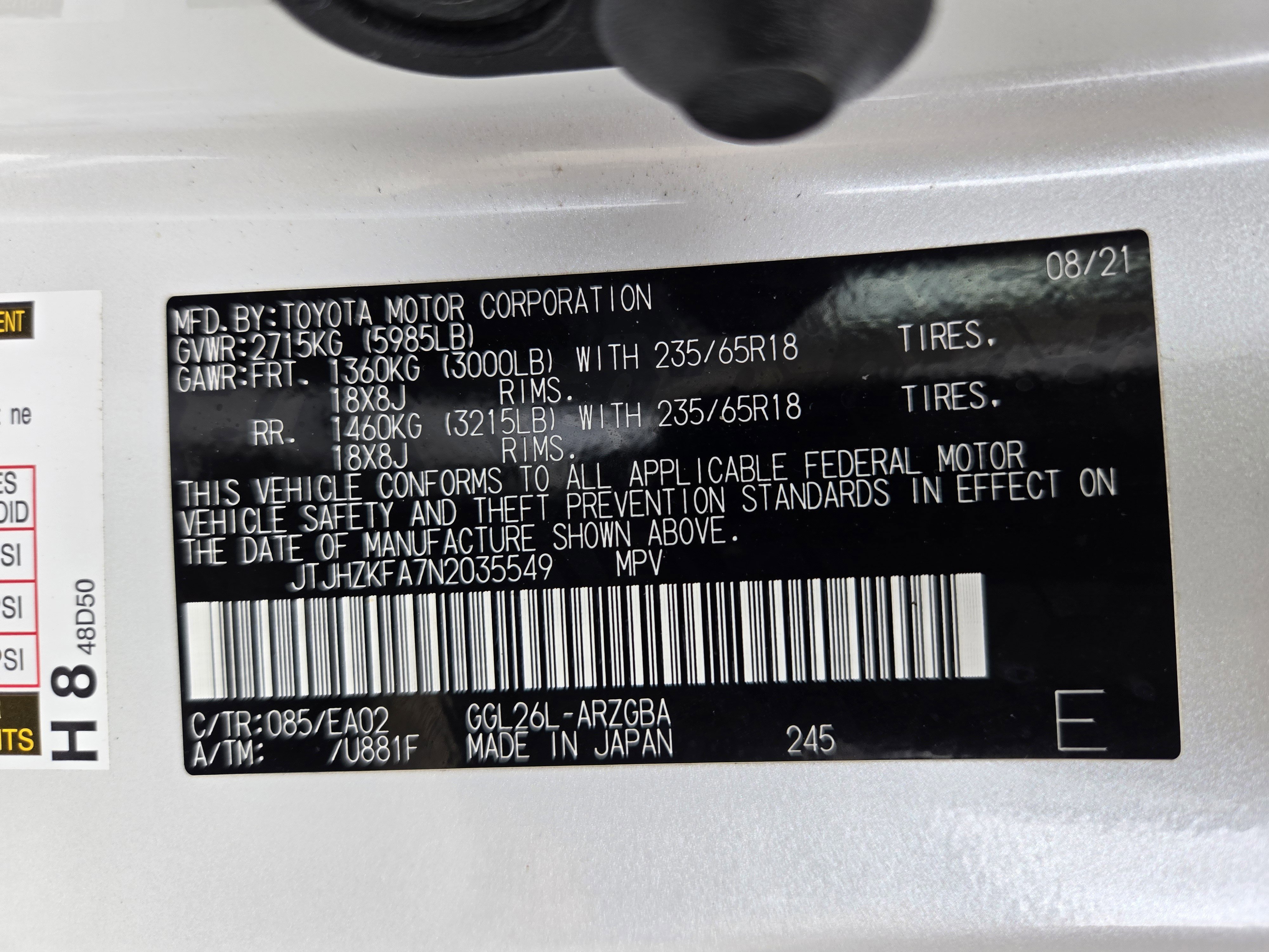Used 2022 Lexus RX 350L Premium w/ Premium Package AWD/4WD image 12