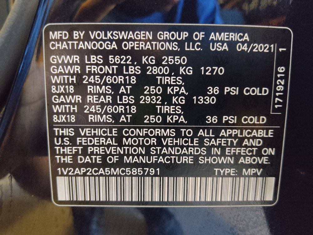 Used 2021 Volkswagen Atlas S FWD image 33