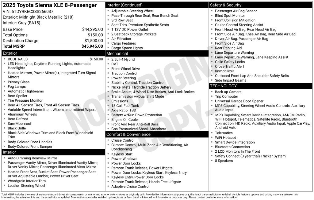 Used 2025 Toyota Sienna XLE FWD image 33