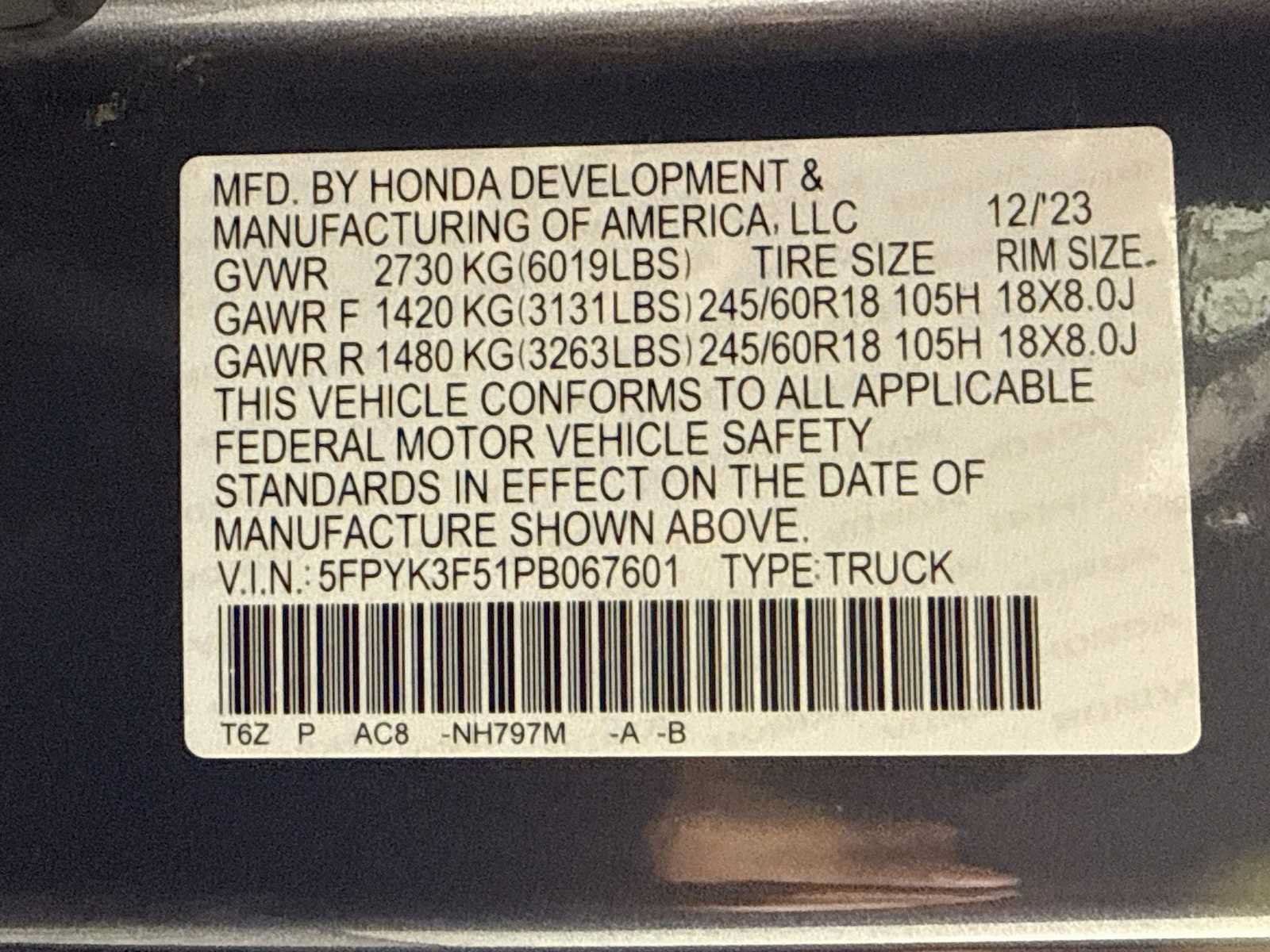 Used 2023 Honda Ridgeline RTL image 42
