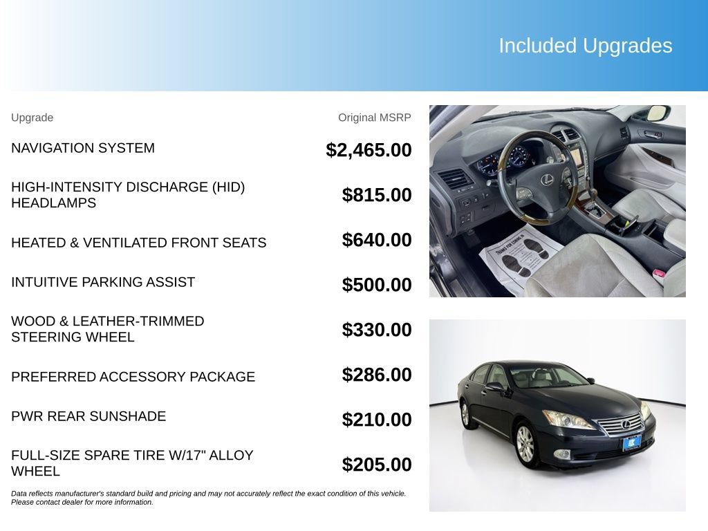 Used 2010 Lexus ES 350 w/ Preferred Accessory Package FWD image 5