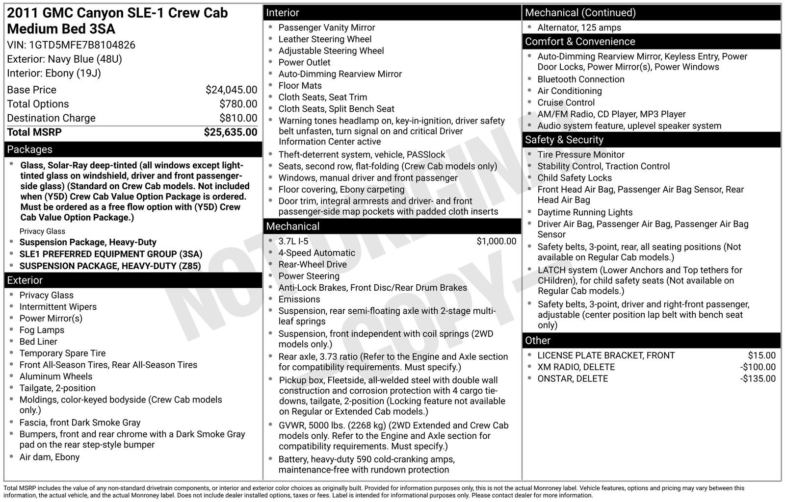 Used 2011 GMC Canyon SLE RWD image 30