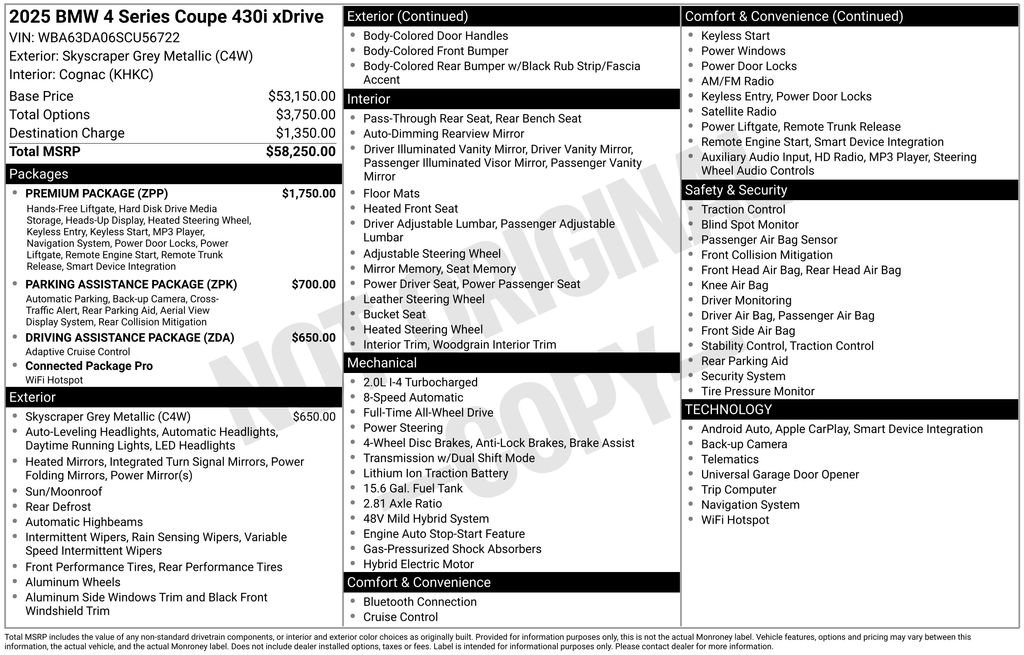 Used 2025 BMW 430i xDrive Coupe w/ Premium Package image 50