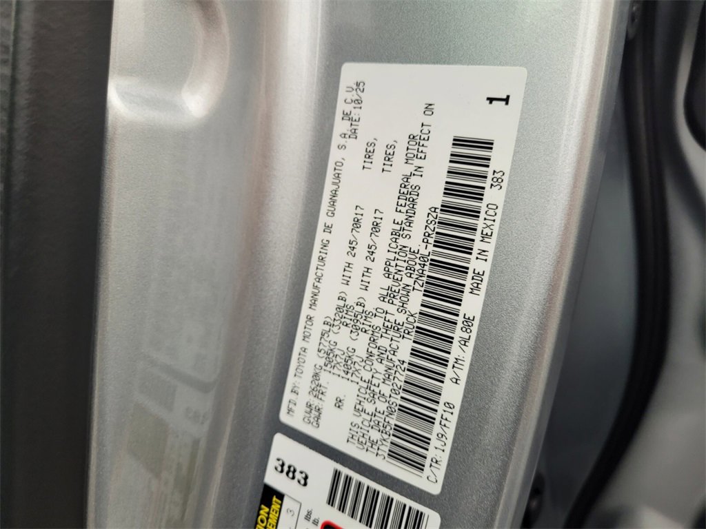 New 2025 Toyota Tacoma SR5 image 16