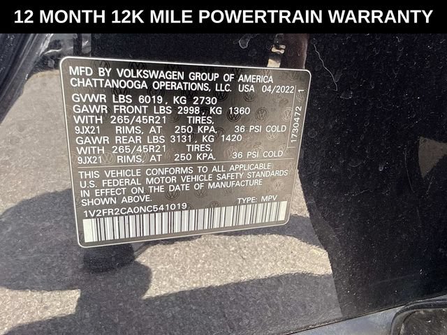 Used 2022 Volkswagen Atlas SEL Premium AWD/4WD image 30