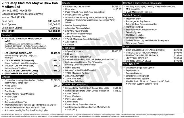 Used 2021 Jeep Gladiator Mojave image 10