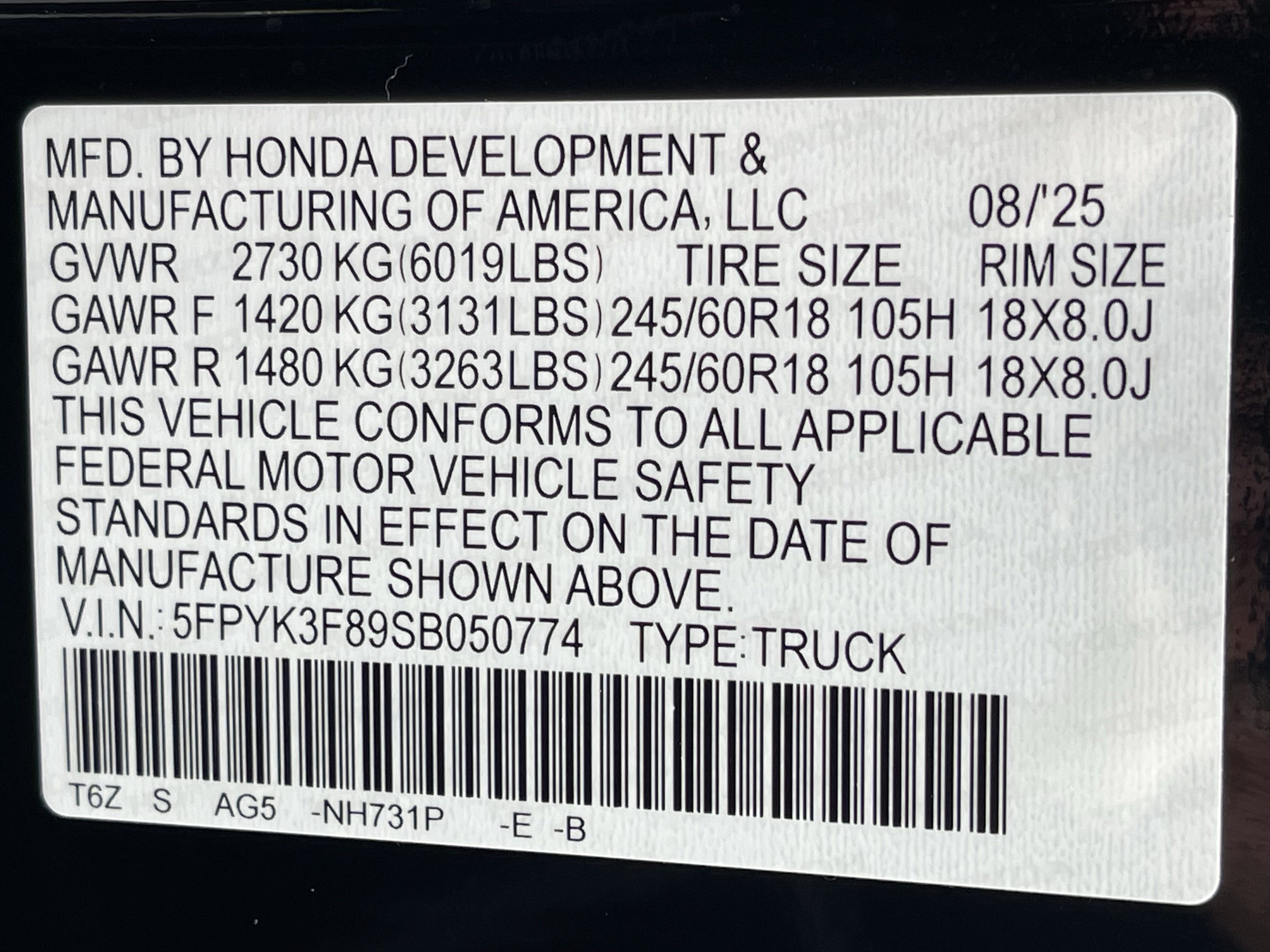 Used 2025 Honda Ridgeline Black Edition image 25