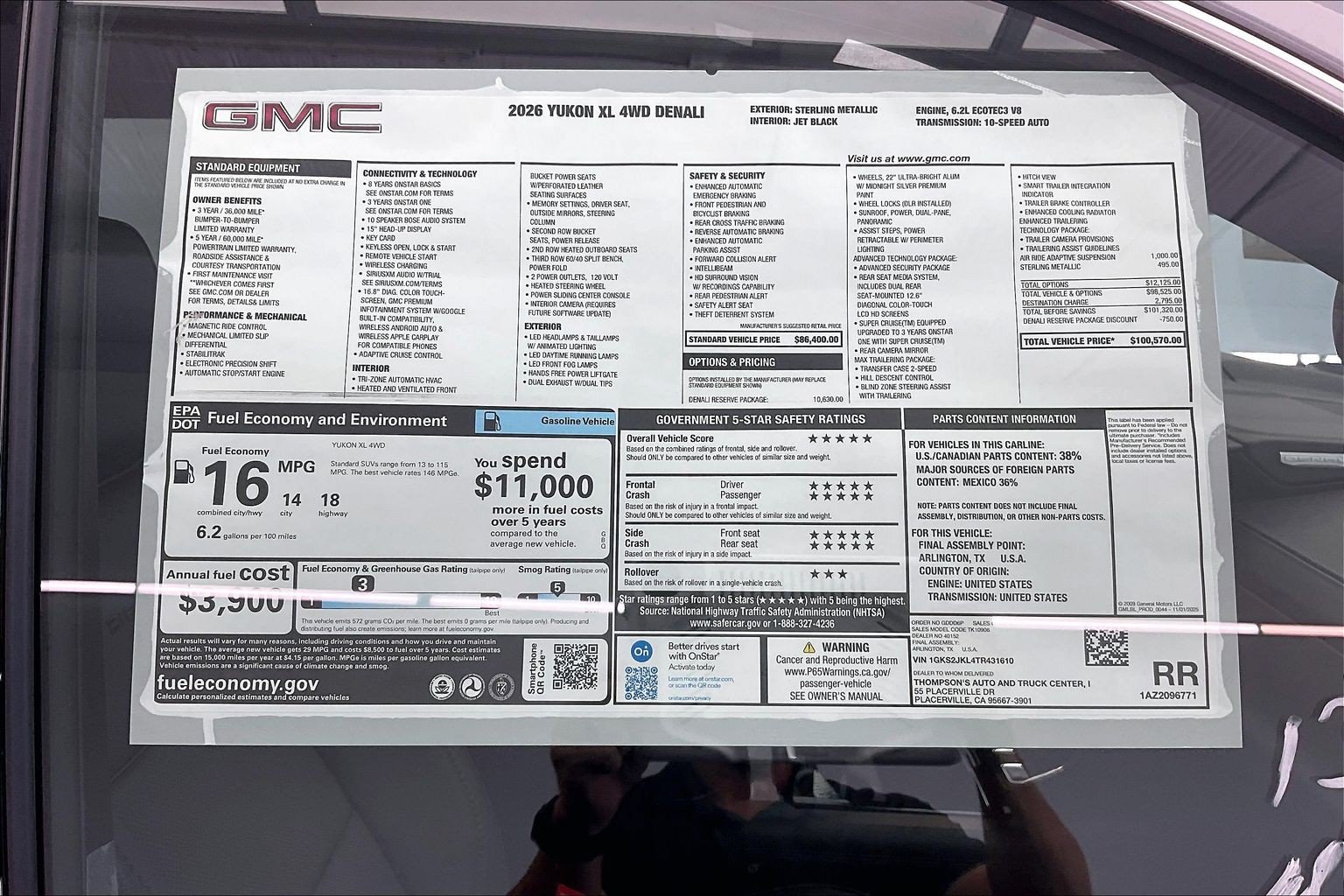 New 2026 GMC Yukon XL Denali w/ Denali Reserve Package AWD/4WD image 21