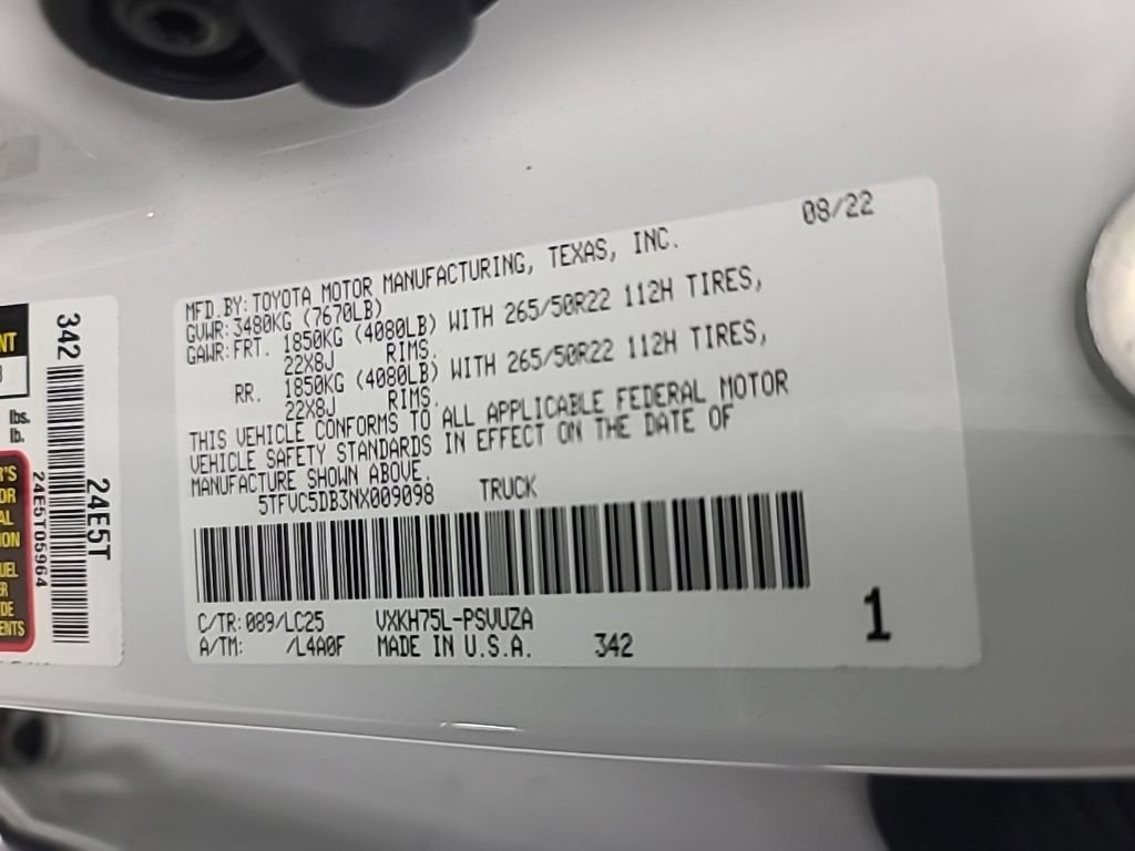 Used 2022 Toyota Tundra Capstone AWD/4WD image 44