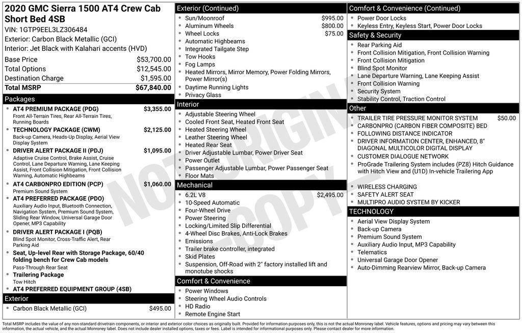 Used 2020 GMC Sierra 1500 AT4 w/ AT4 Premium Package AWD/4WD image 4