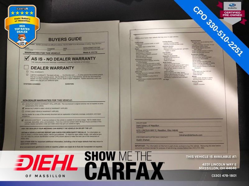 Used 2026 Subaru Crosstrek 2.0i Premium image 34