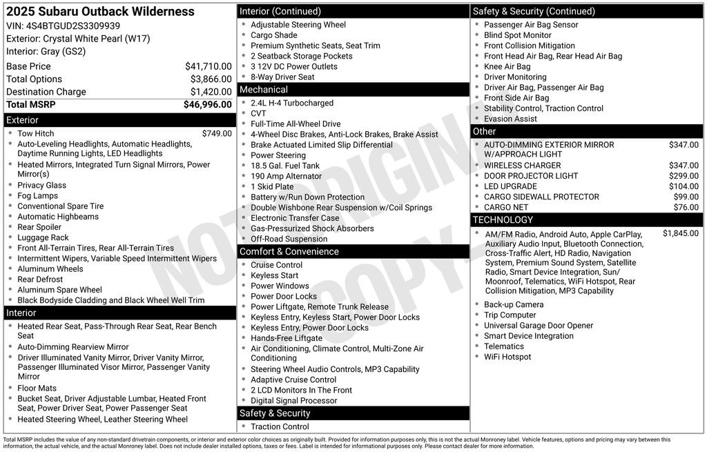 New 2025 Subaru Outback Wilderness image 25