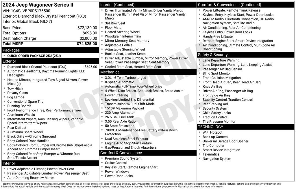 Certified 2024 Jeep Wagoneer Series II AWD/4WD image 4