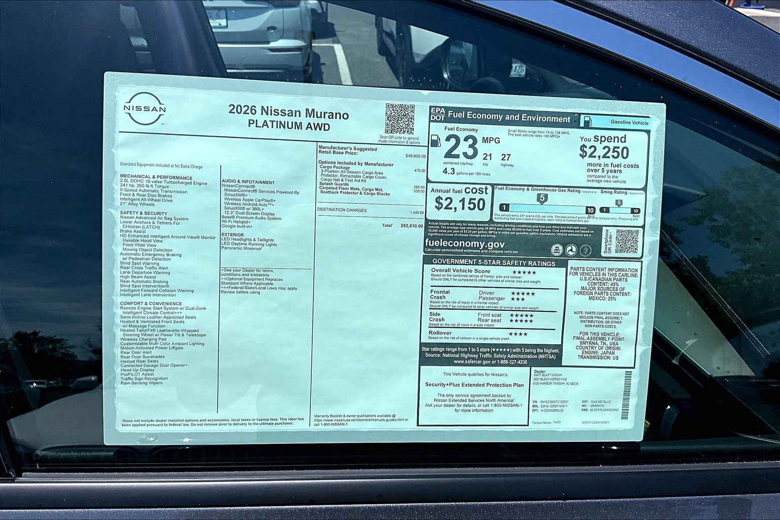 New 2026 Nissan Murano Platinum w/ Cargo Package AWD/4WD image 12