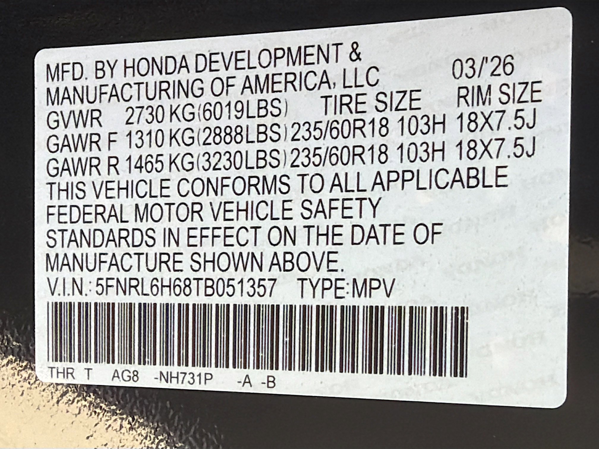 New 2026 Honda Odyssey EX-L image 47