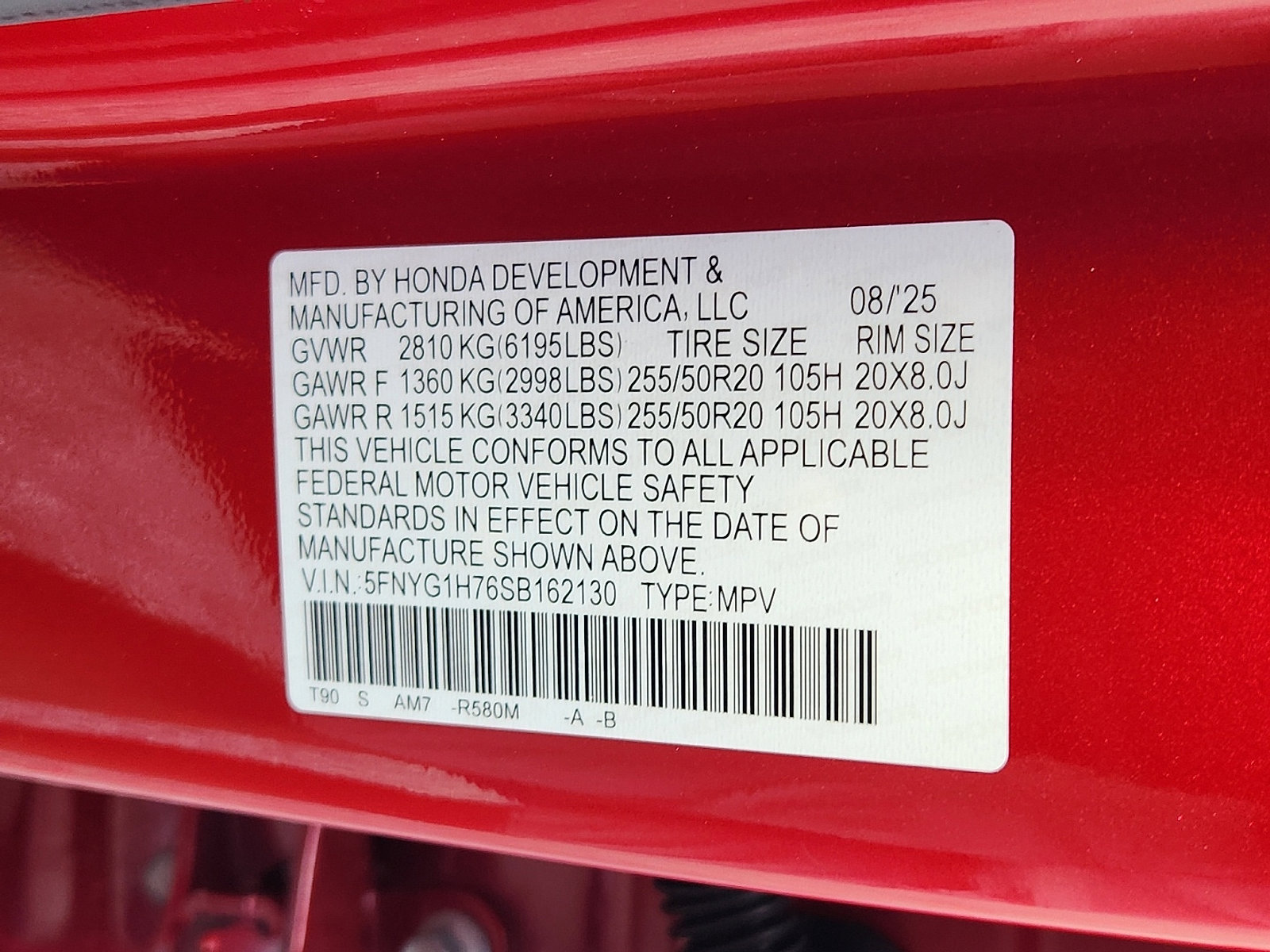 New 2025 Honda Pilot Touring image 18