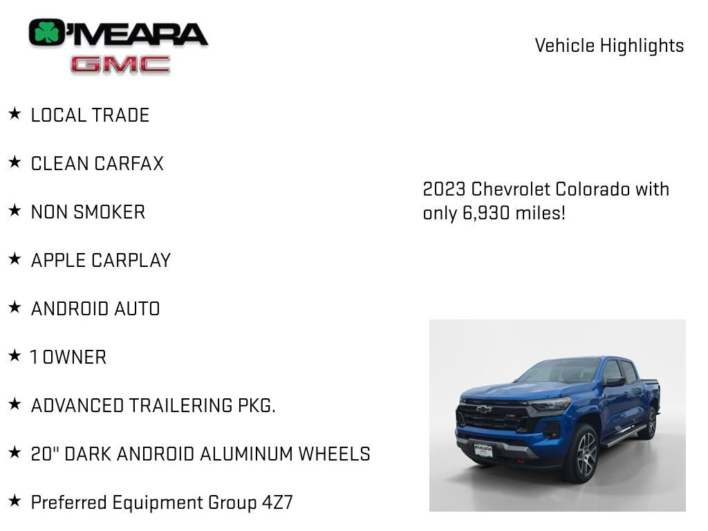Used 2023 Chevrolet Colorado Z71 w/ Advanced Trailering Package AWD/4WD image 8