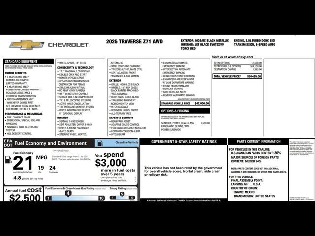 Used 2025 Chevrolet Traverse Z71 image 3