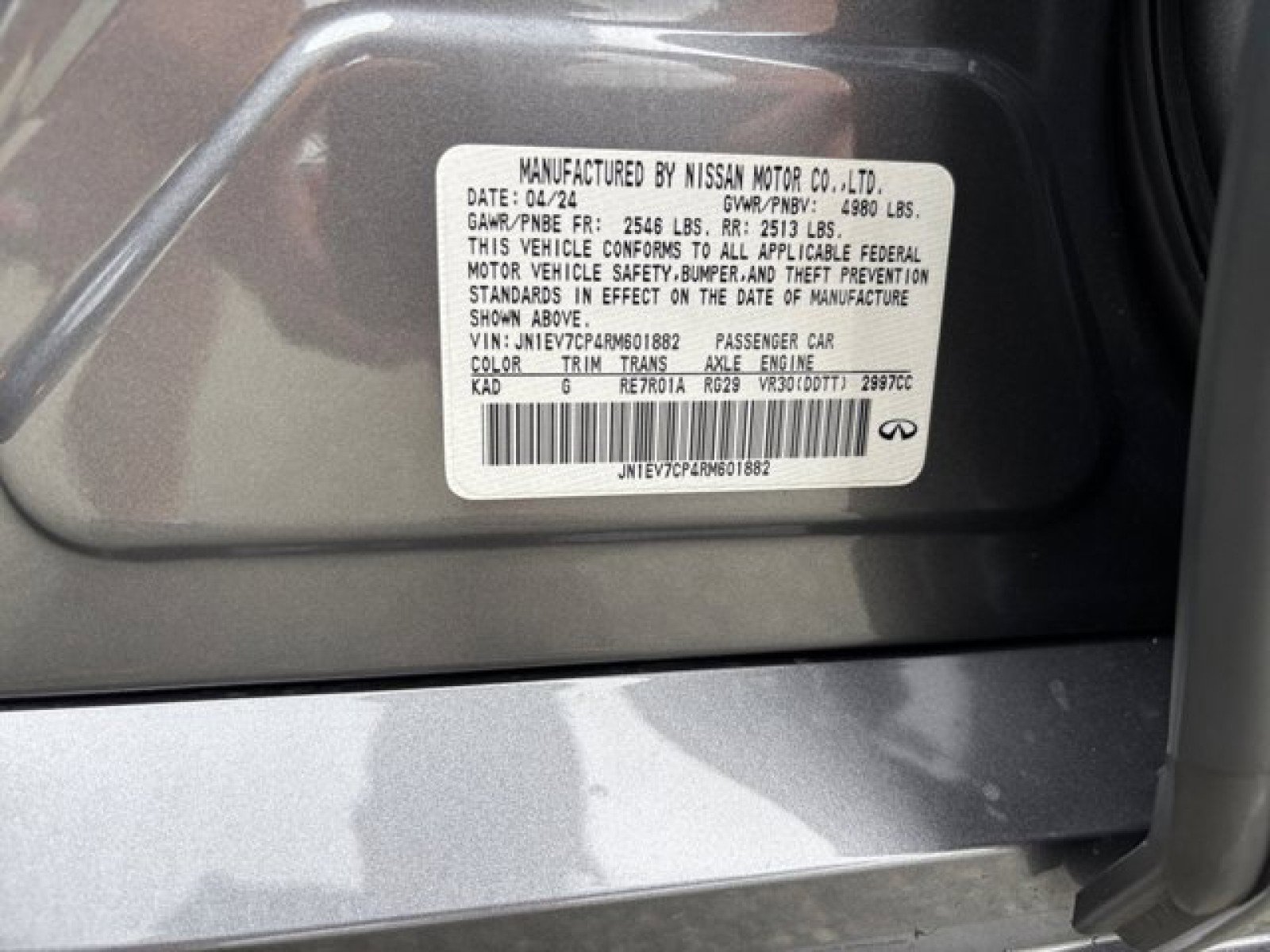 Certified 2024 INFINITI Q50 Sensory image 23