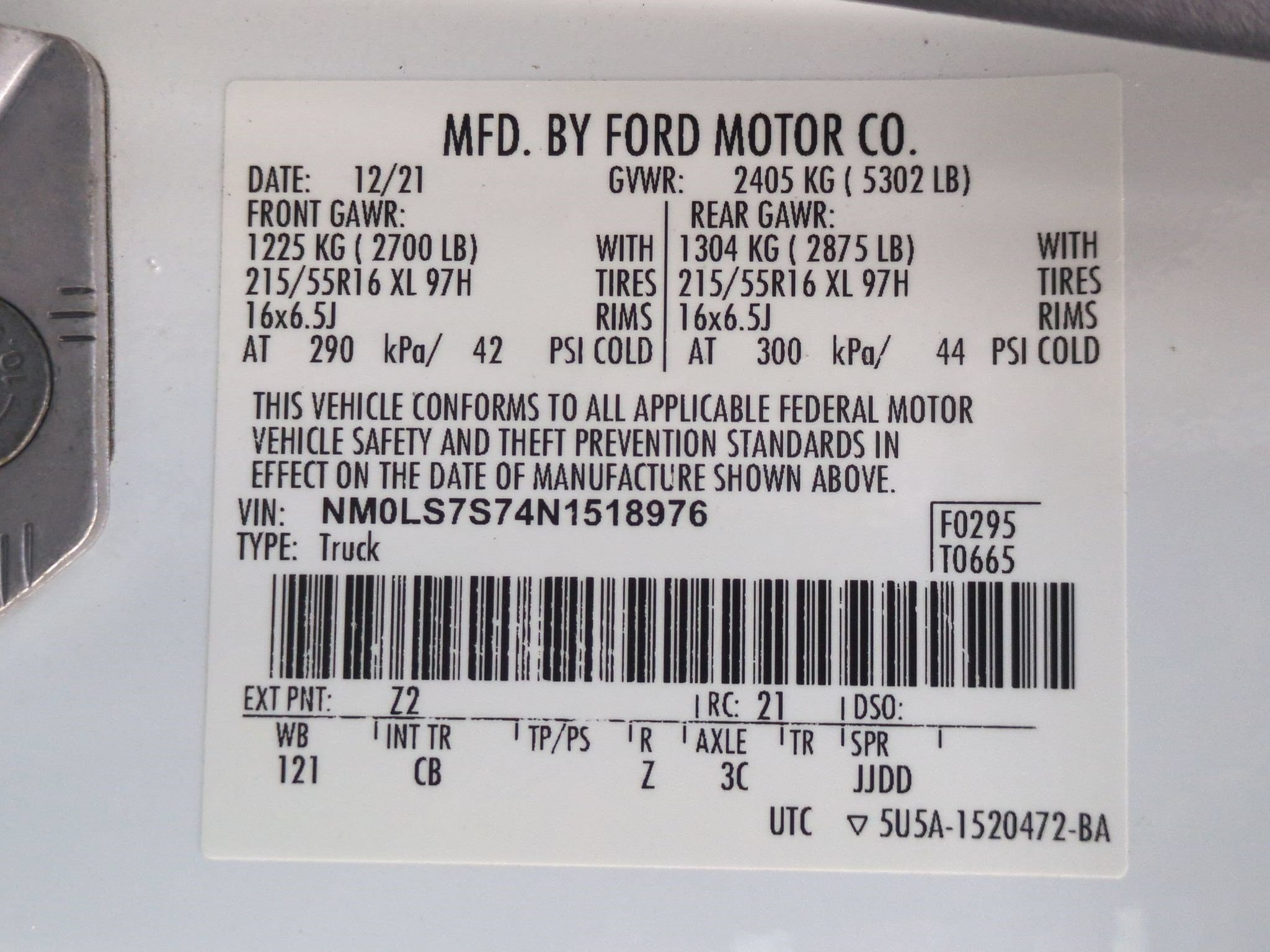 Certified 2022 Ford Transit Connect XL w/ CNG/LPG Engine Prep Package FWD image 24
