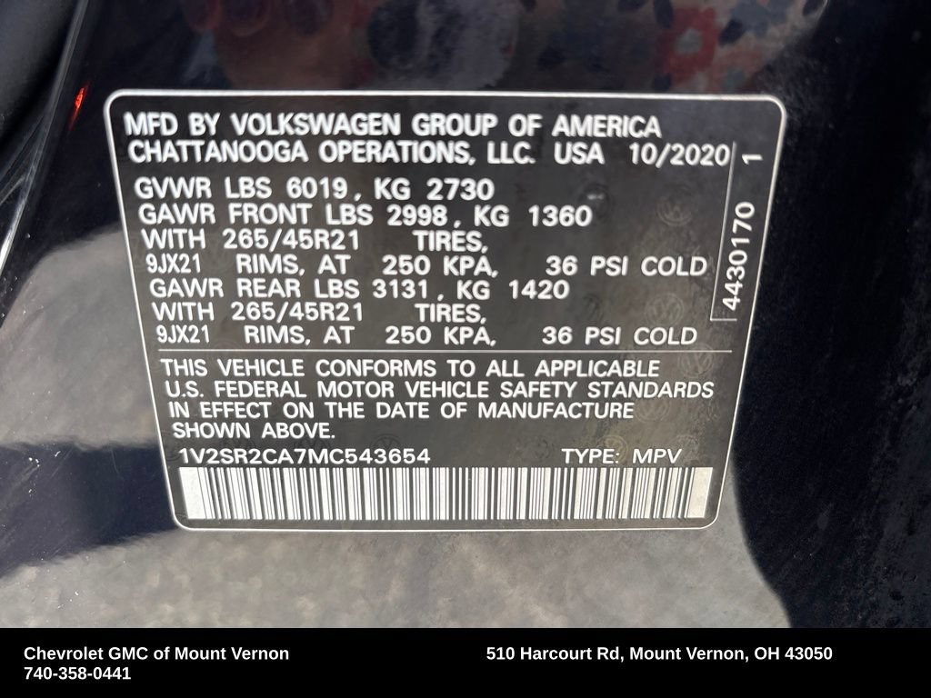 Used 2021 Volkswagen Atlas SEL R-Line AWD/4WD image 29