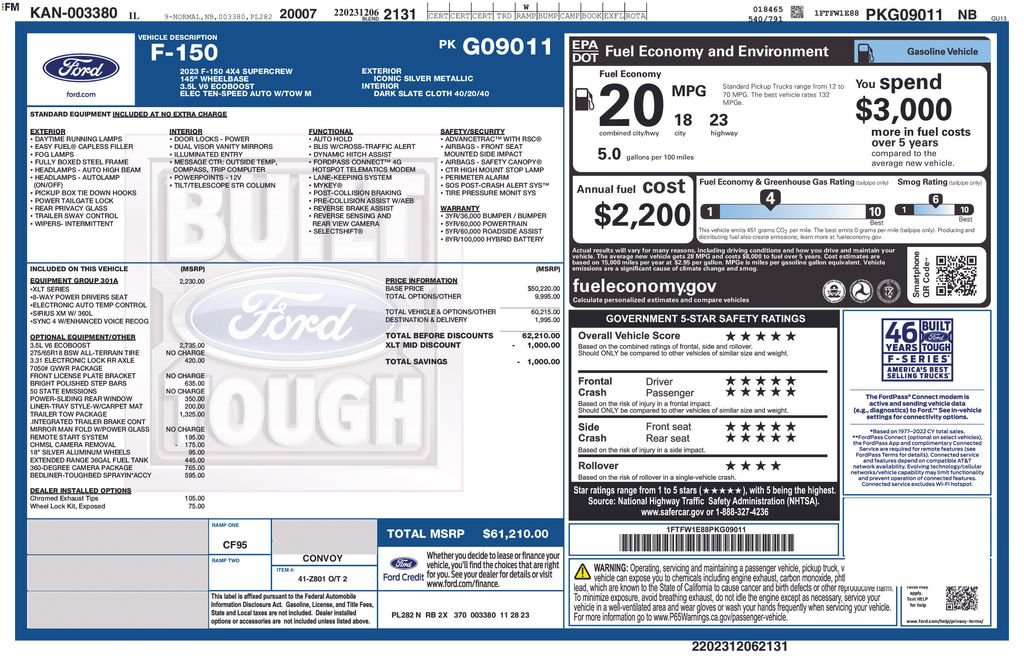 Used 2023 Ford F150 XLT w/ Equipment Group 301A Mid AWD/4WD image 33