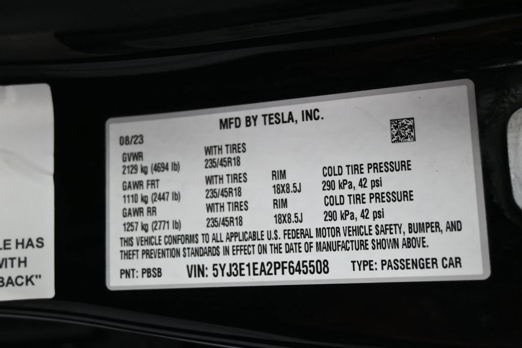 Used 2023 Tesla Model 3 Standard Range RWD image 6