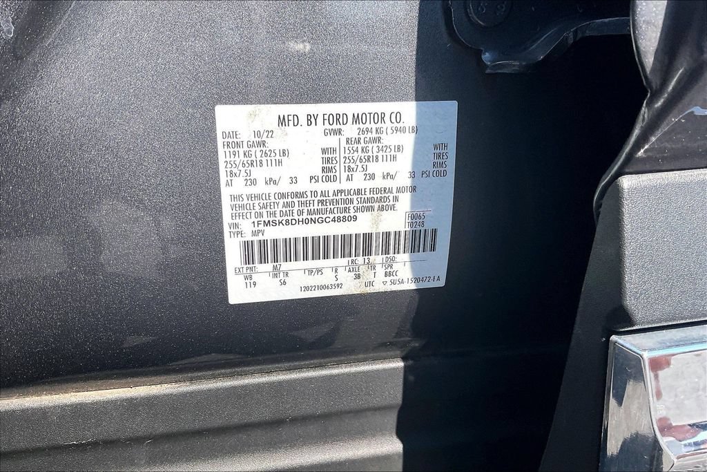 Certified 2022 Ford Explorer XLT w/ Equipment Group 202A AWD/4WD image 36