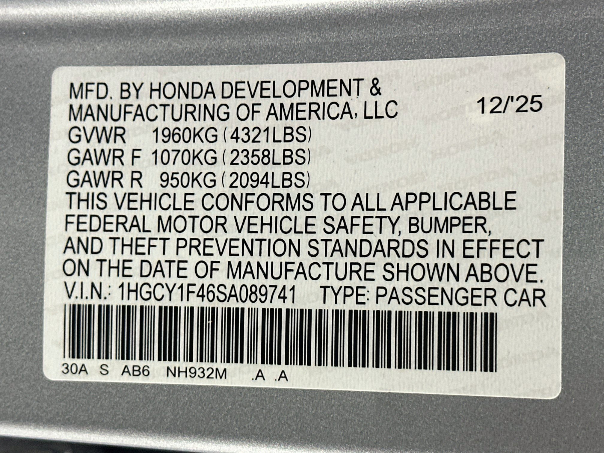 Used 2025 Honda Accord SE image 12