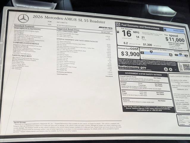 New 2026 Mercedes-Benz SL 55 AMG 4MATIC image 18