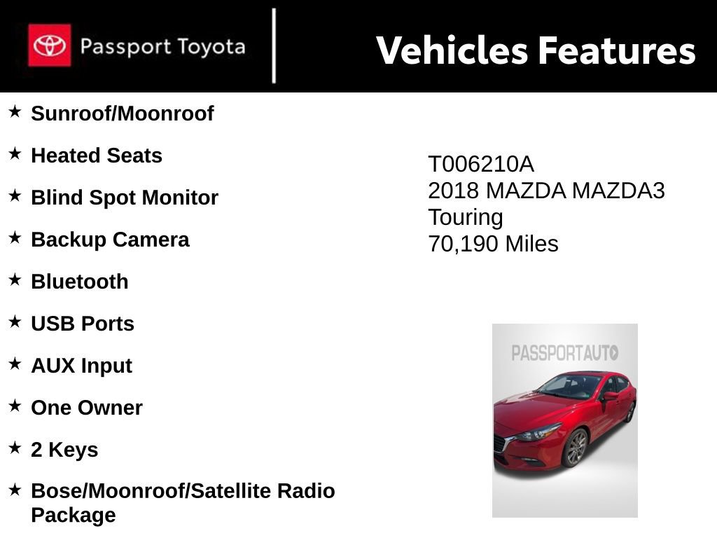 Used 2018 MAZDA MAZDA3 Touring image 7