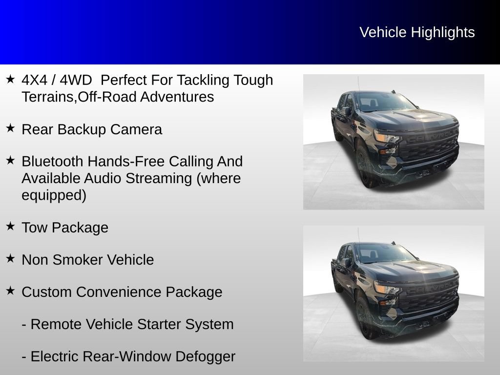 Used 2022 Chevrolet Silverado 1500 Custom w/ LPO, Dark Essentials Package AWD/4WD image 4