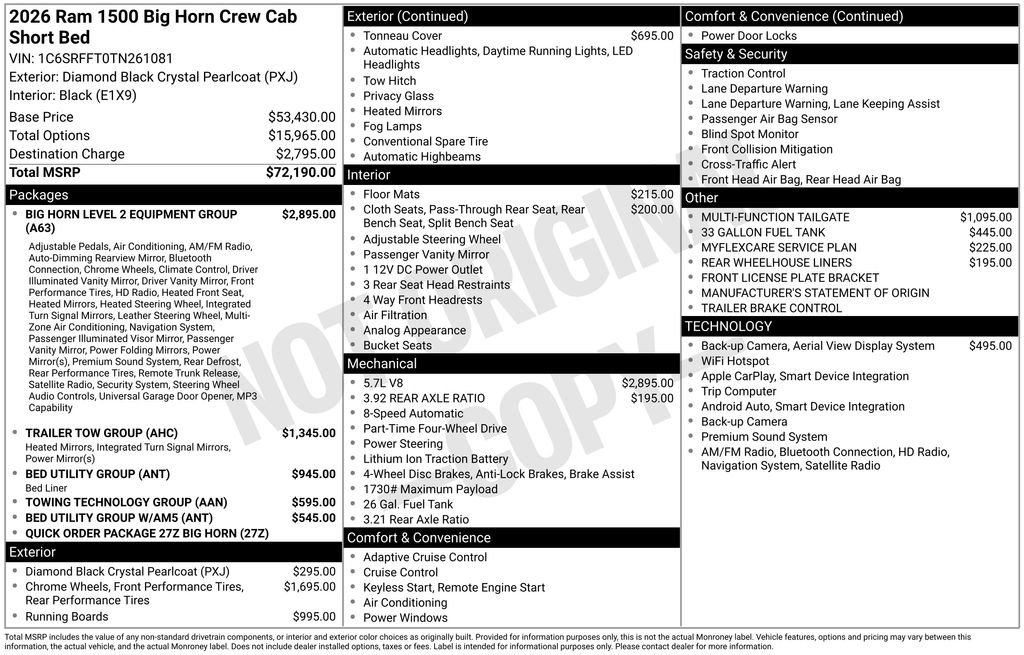 New 2026 RAM 1500 Big Horn AWD/4WD image 6