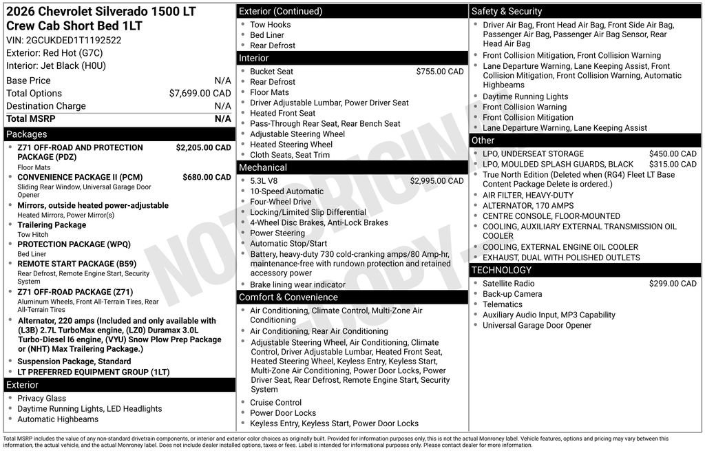 New 2026 Chevrolet Silverado 1500 LT AWD/4WD image 4