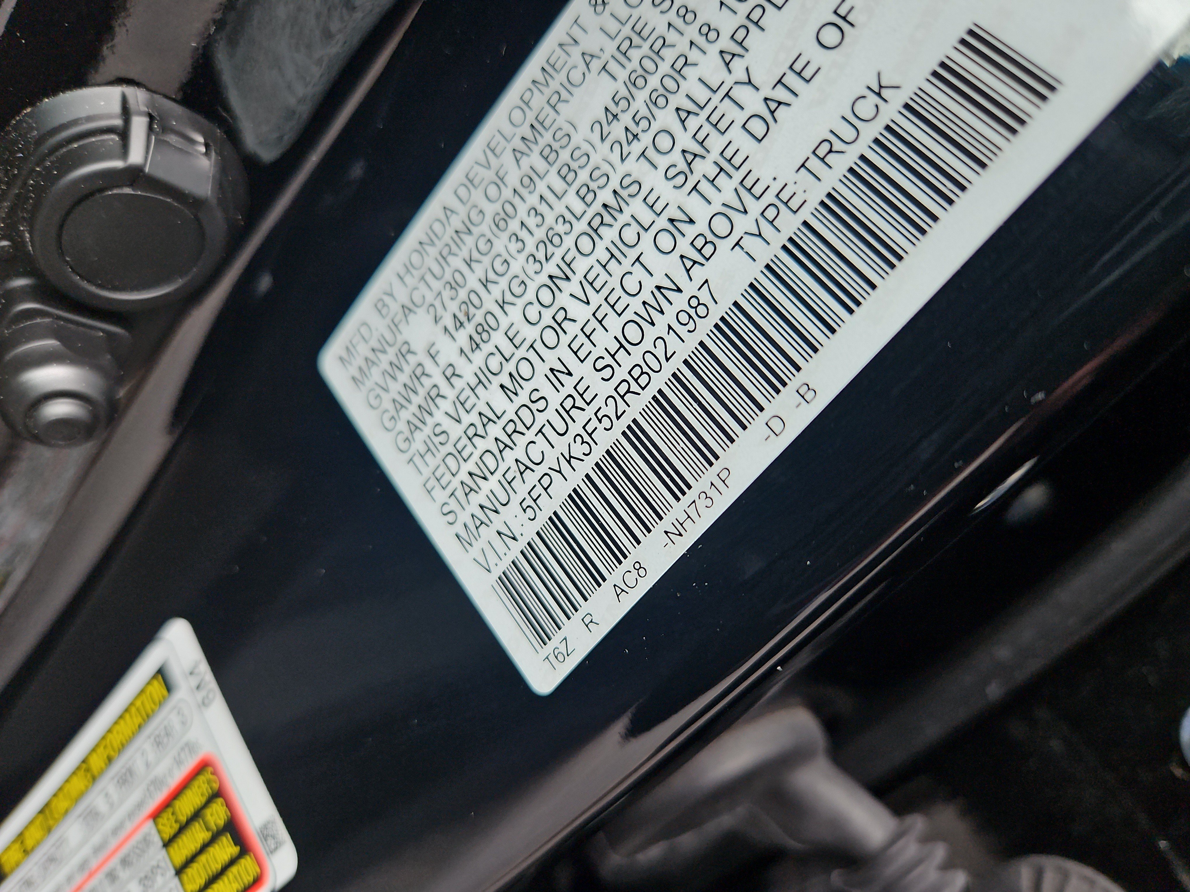 Certified 2024 Honda Ridgeline RTL image 7