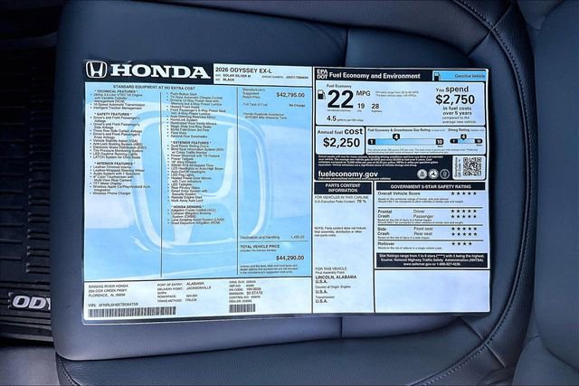 New 2026 Honda Odyssey EX-L image 22