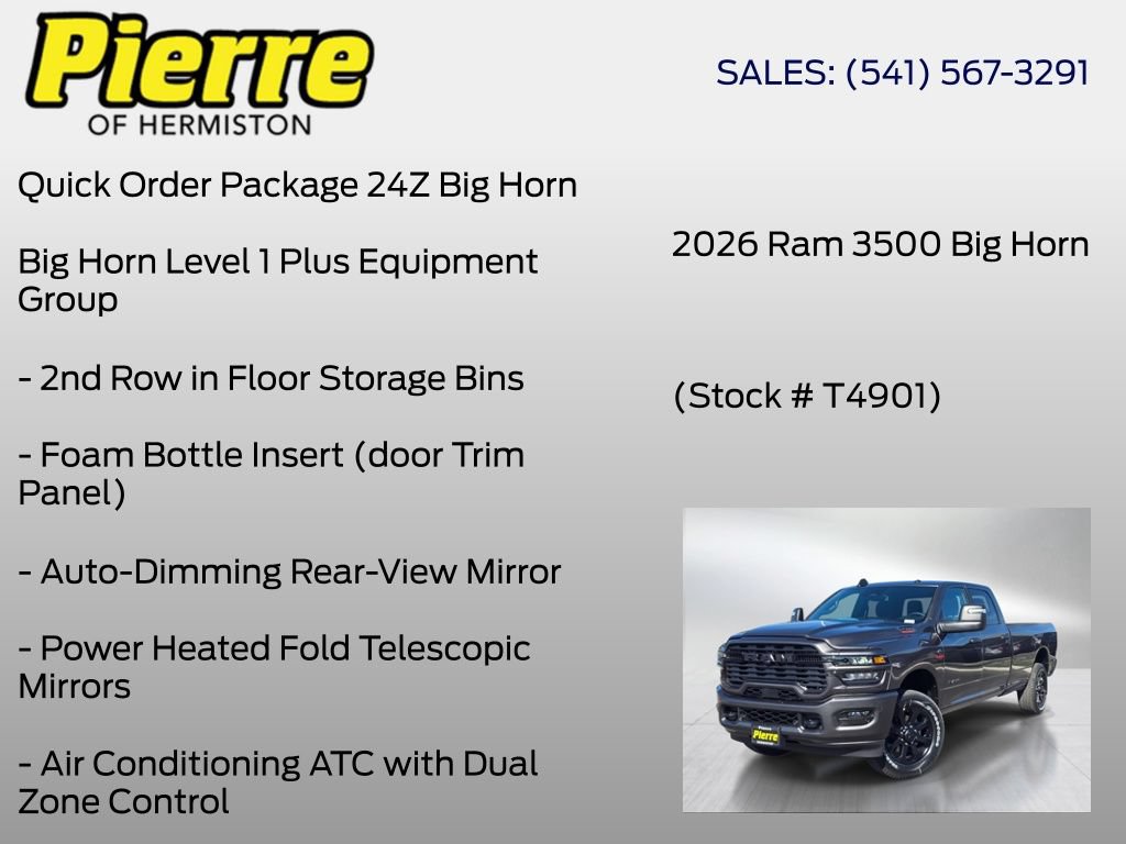 New 2026 RAM 3500 Big Horn AWD/4WD image 6