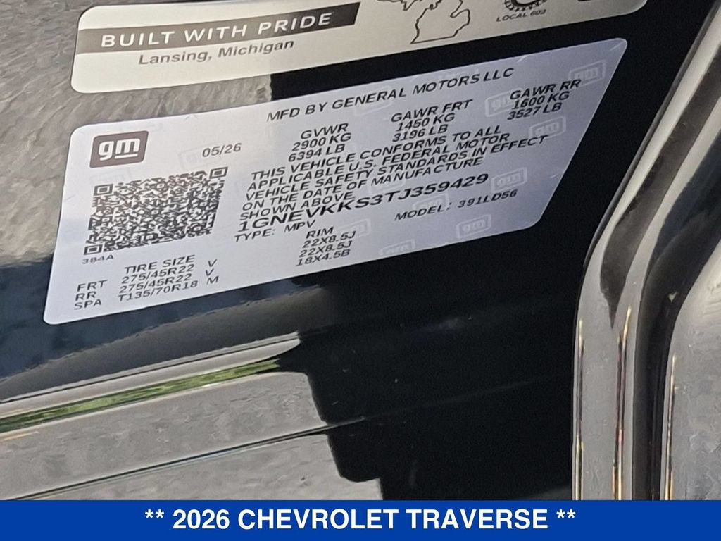 New 2026 Chevrolet Traverse High Country AWD/4WD image 33