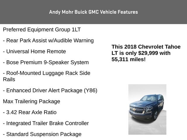 Used 2018 Chevrolet Tahoe LT w/ Luxury Package image 14