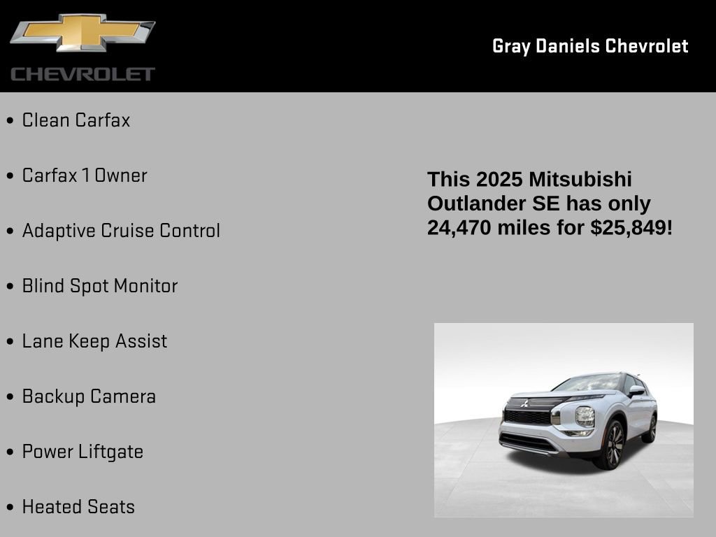 Used 2025 Mitsubishi Outlander SE FWD image 7