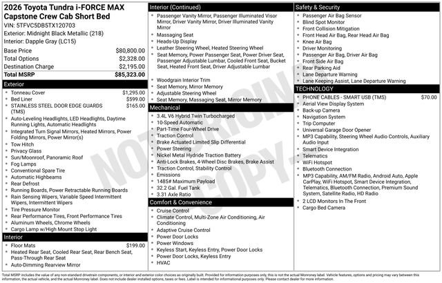 Certified 2026 Toyota Tundra Capstone AWD/4WD image 47