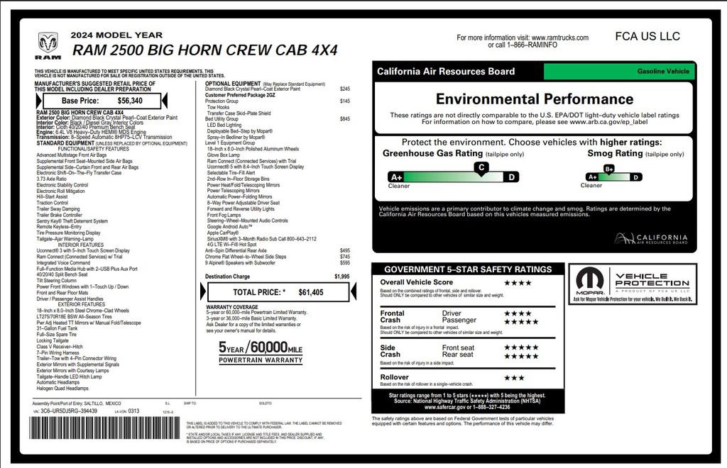 Used 2024 RAM 2500 Big Horn w/ Bed Utility Group image 3