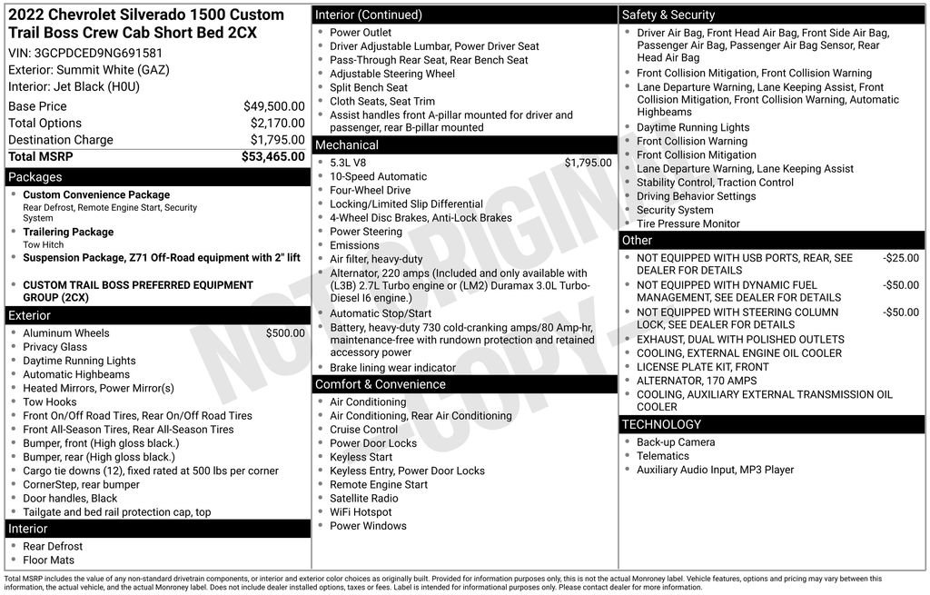 Certified 2022 Chevrolet Silverado 1500 Custom Trail Boss image 34